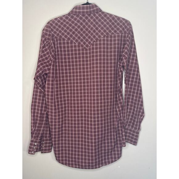 Ruddock Mens Western Pearl Snap Long Sleeve Plaid Shirt Medium - Picture 4 of 8